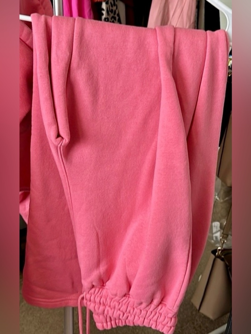Fashion Nova Pink Cropped Hoodie & Wide Leg Lounge Set - Picture 8 of 8